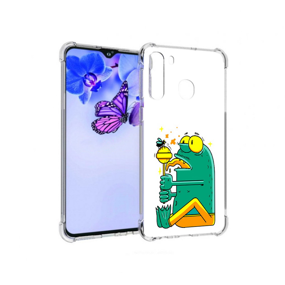 Чехол MyPads Tocco для Samsung Galaxy A21 Зеленая лягушка с чупа чупсом (PT226904.547.85), Прозрачный, Tocco
Чехол MyPads Tocco для Samsung Galaxy A21 Зеленая лягушка с чупа чупсом (PT226904.547.85), Прозрачный, Tocco