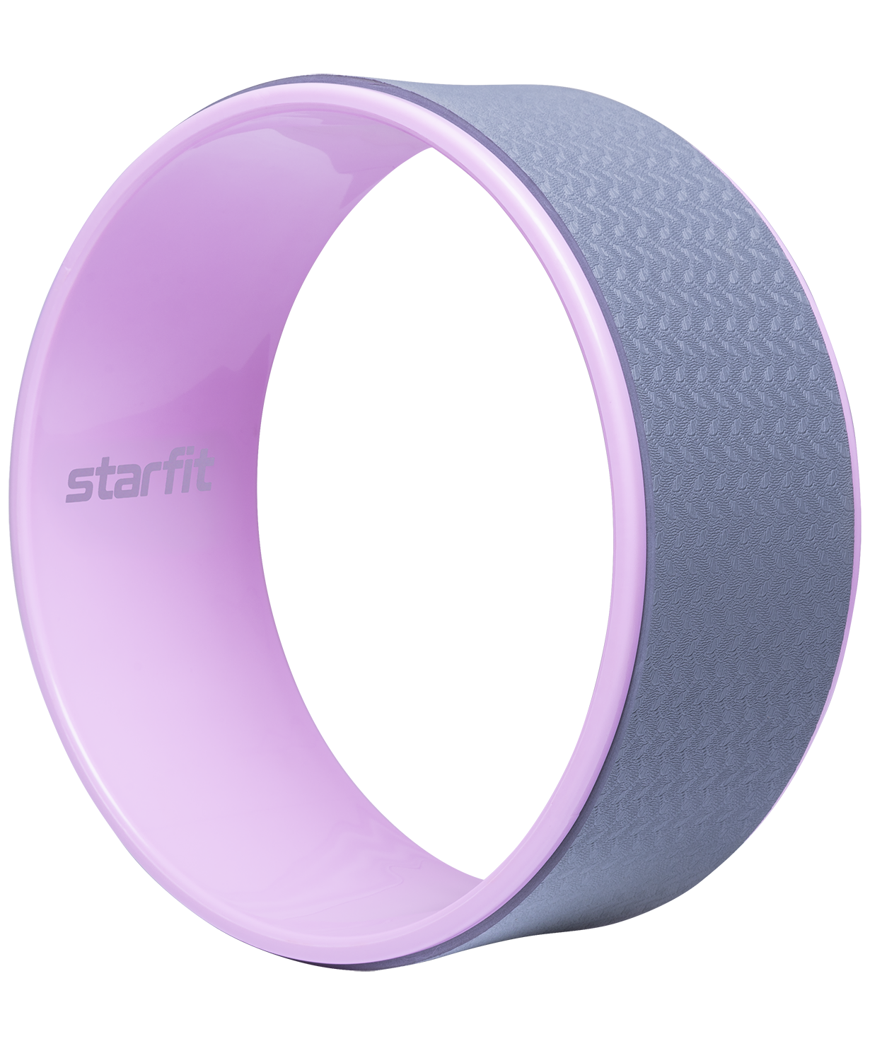 фото Колесо для йоги starfit core yw-101 32 см, розовый пастель/серый