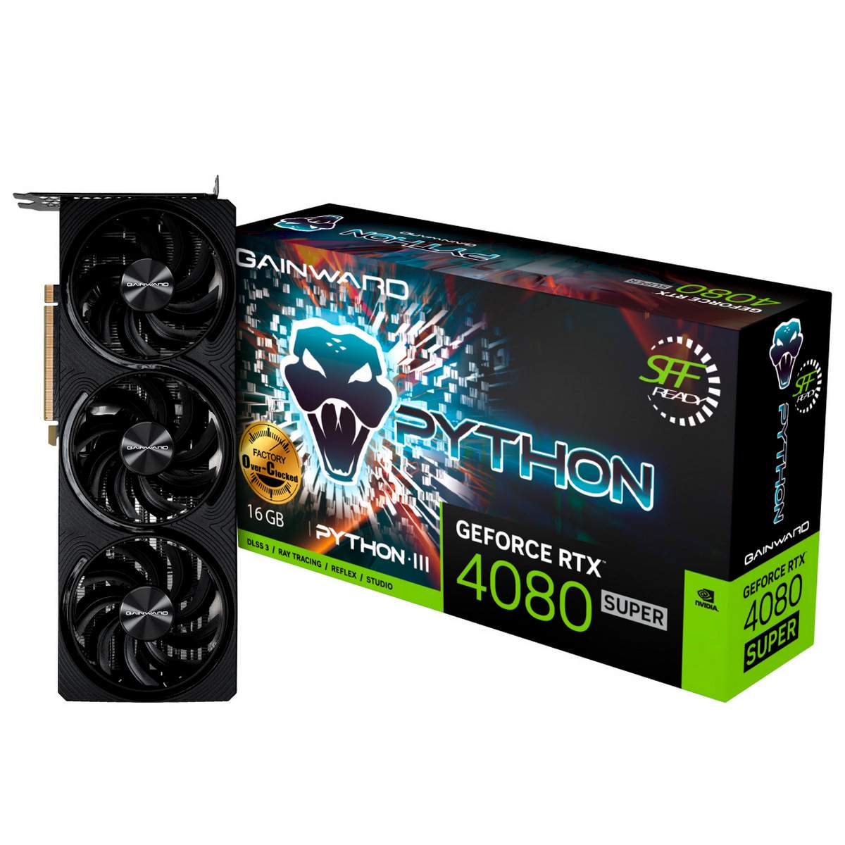Видеокарта Gainward NVIDIA RTX4080 SUPER PYTHON III OC (NED408SS19T2-1032T), RTX4080 SUPER PYTHON III OC
Видеокарта Gainward NVIDIA RTX4080 SUPER PYTHON III OC (NED408SS19T2-1032T), RTX4080 SUPER PYTHON III OC