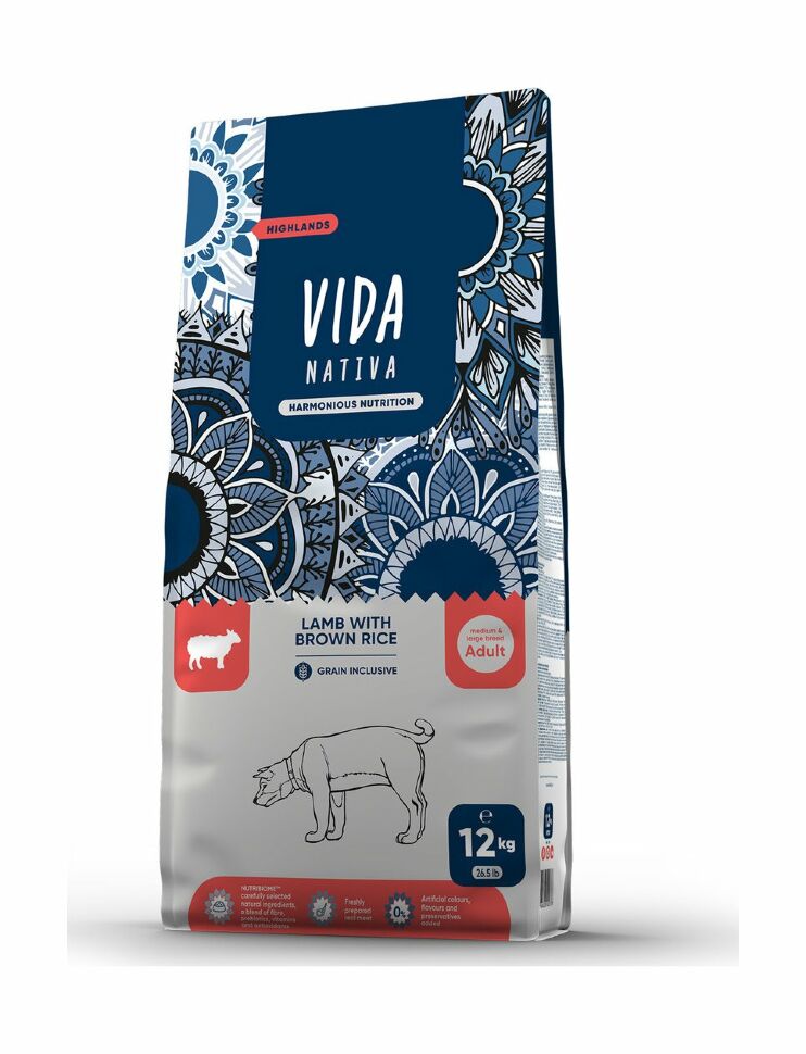 Сухой корм Vida Nativa Highlands Lamb with Brown RiСe с ягненком для собак 12 кг
Сухой корм Vida Nativa Highlands Lamb with Brown RiСe с ягненком для собак 12 кг