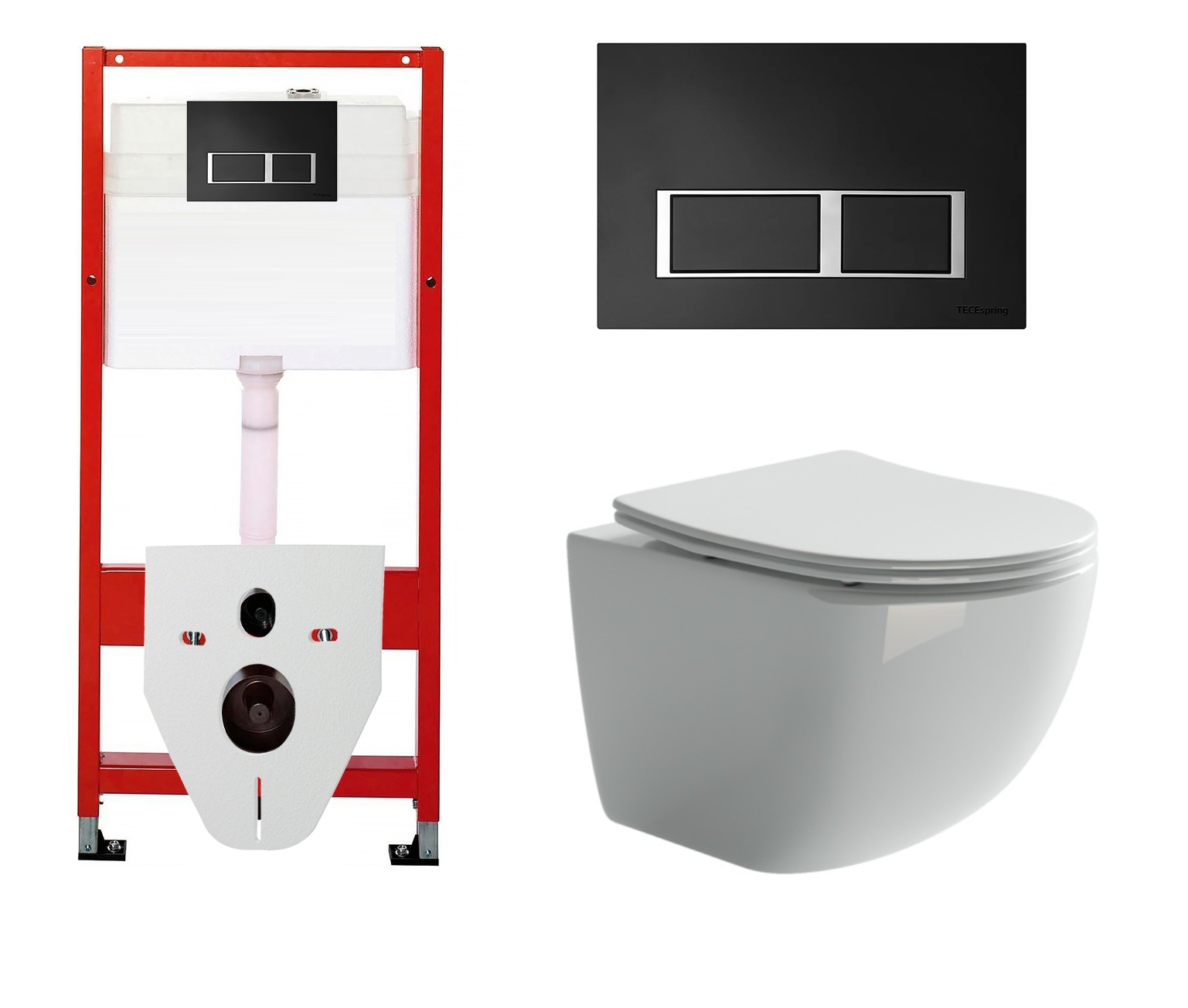 Комплект: инсталляция Tece Tecespring + унитаз Forma с кнопкой черной матовой
Комплект: инсталляция Tece Tecespring + унитаз Forma с кнопкой черной матовой