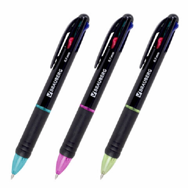 Ручка многоцветная шариковая автоматическая Brauberg Multicolor 4 цвета, 0,7 мм, ассорти, 143936
Ручка многоцветная шариковая автоматическая Brauberg Multicolor 4 цвета, 0,7 мм, ассорти, 143936