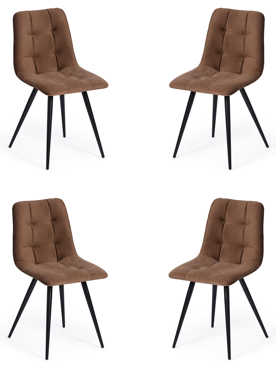Комплект стульев (4 шт.) TetChair CHILLY (mod. 7095) коричневый barkhat 11, черный, CHILLY (mod. 7095)
Комплект стульев (4 шт.) TetChair CHILLY (mod. 7095) коричневый barkhat 11, черный, CHILLY (mod. 7095)