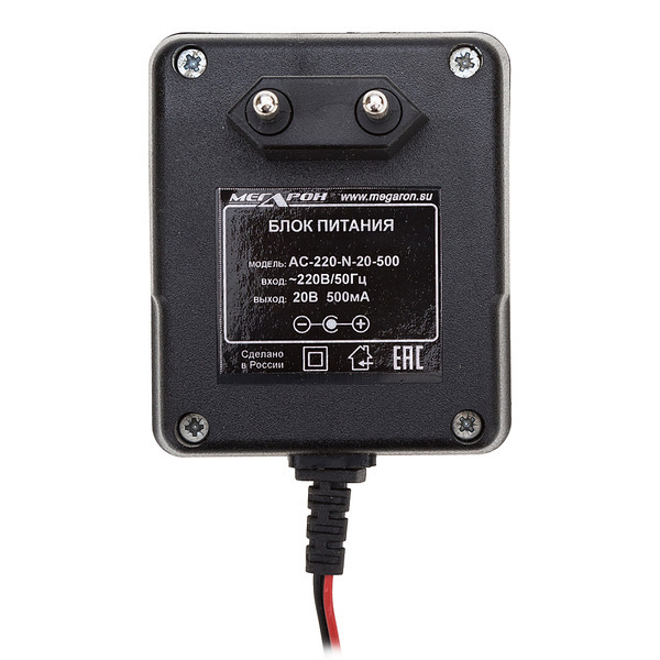 Блок питания МЕГАРОН AC-220-N-20-500 20В 500мА (20V 0.5А) штекер 2.1*5.5, ц+, 285, AC-220-N-20-500
Блок питания МЕГАРОН AC-220-N-20-500 20В 500мА (20V 0.5А) штекер 2.1*5.5, ц+, 285, AC-220-N-20-500