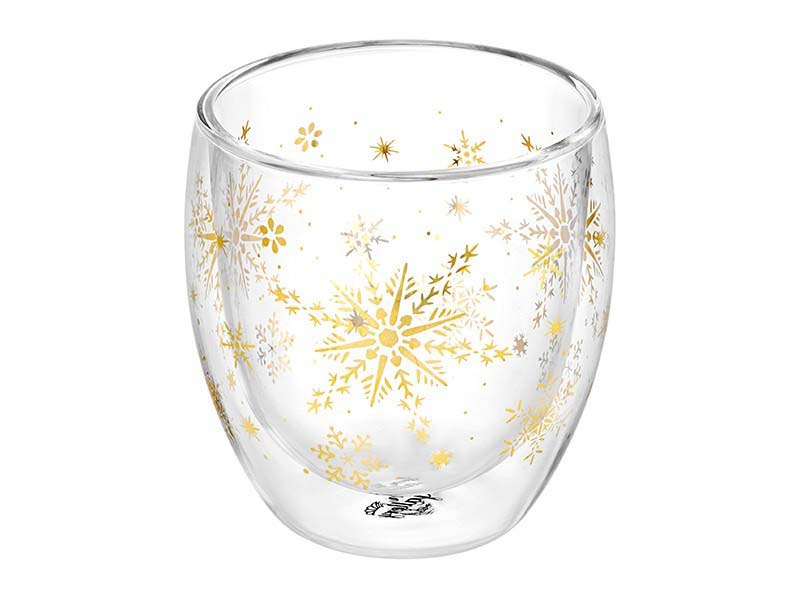 фото Кружка elan gallery снежинки 250ml gold 360084