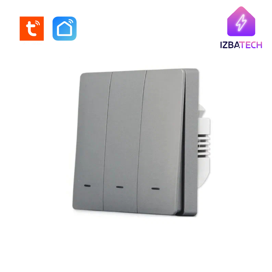 Умный 3-клавишный серый WIFI выключатель для Алисы Izba Tech 00206-8 БЕЗ НУЛЯ импульсный, Серебристый, 00206
Умный 3-клавишный серый WIFI выключатель для Алисы Izba Tech 00206-8 БЕЗ НУЛЯ импульсный, Серебристый, 00206