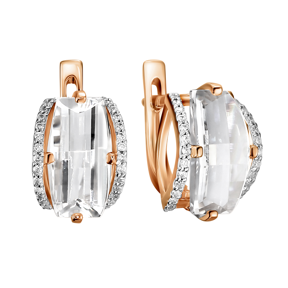 Серьги с горным хрусталем и фианитами из красного золота ALORIS Серьги 1450ГхКцб, Серьги 1450ГхКцб
Серьги с горным хрусталем и фианитами из красного золота ALORIS Серьги 1450ГхКцб, Серьги 1450ГхКцб