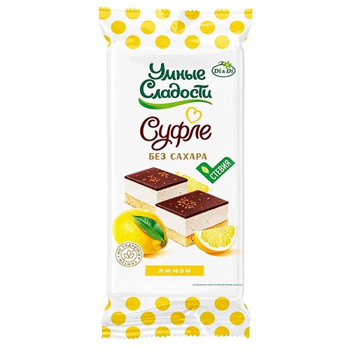 Пирожное Умные Сладости «Суфле со вкусом лимона», в глазури, со стевией 4 штуки по 90 гр
Пирожное Умные Сладости «Суфле со вкусом лимона», в глазури, со стевией 4 штуки по 90 гр