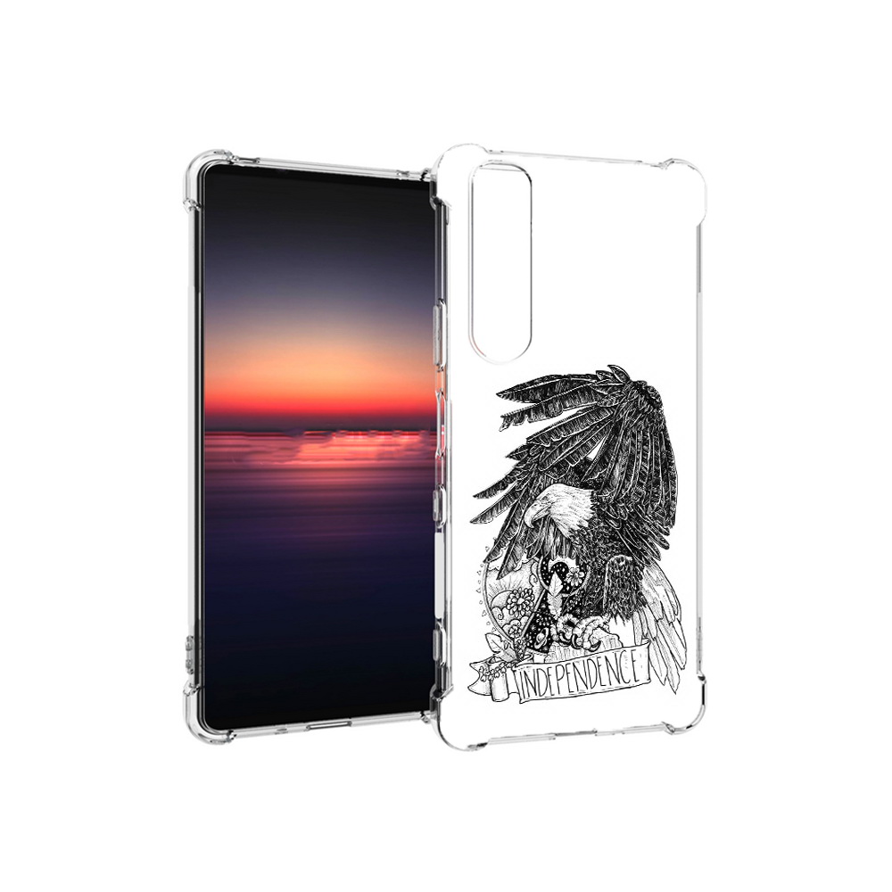 Чехол MyPads Tocco для Sony Xperia 1 III черно белый сокол (PT162368.229.688), Прозрачный, Tocco 
Чехол MyPads Tocco для Sony Xperia 1 III черно белый сокол (PT162368.229.688), Прозрачный, Tocco