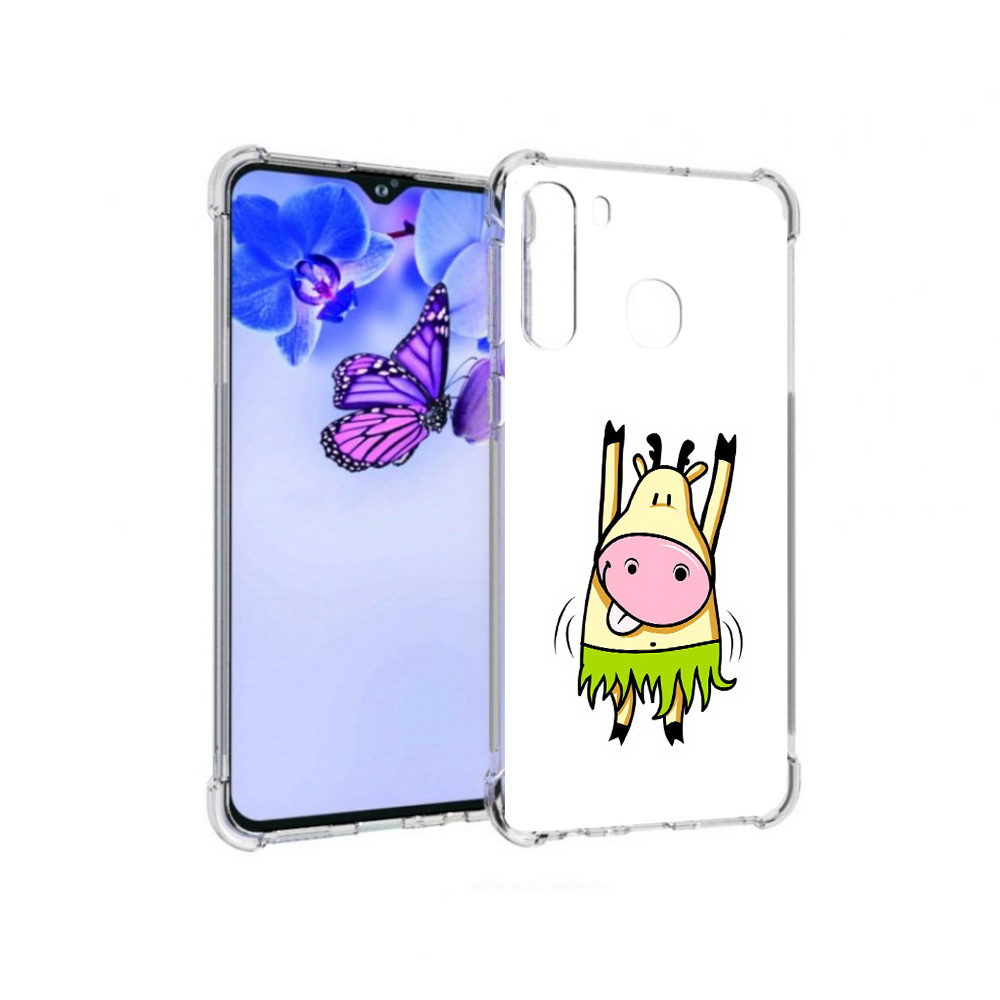 Чехол MyPads Tocco для Samsung Galaxy A21 Веселая корова (PT226904.547.42), Прозрачный, Tocco 
Чехол MyPads Tocco для Samsung Galaxy A21 Веселая корова (PT226904.547.42), Прозрачный, Tocco