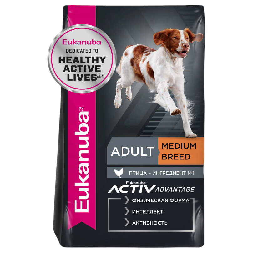Сухой корм для собак Eukanuba Adult Medium Breed, для средних пород, курица, 15кг, Adult Medium Breed
Сухой корм для собак Eukanuba Adult Medium Breed, для средних пород, курица, 15кг, Adult Medium Breed
