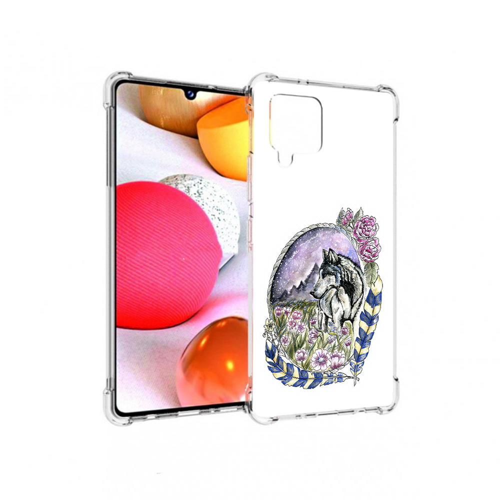 Чехол MyPads Tocco для Samsung Galaxy A42 нарисованный волк в цветах с перьями, Прозрачный, Tocco
Чехол MyPads Tocco для Samsung Galaxy A42 нарисованный волк в цветах с перьями, Прозрачный, Tocco