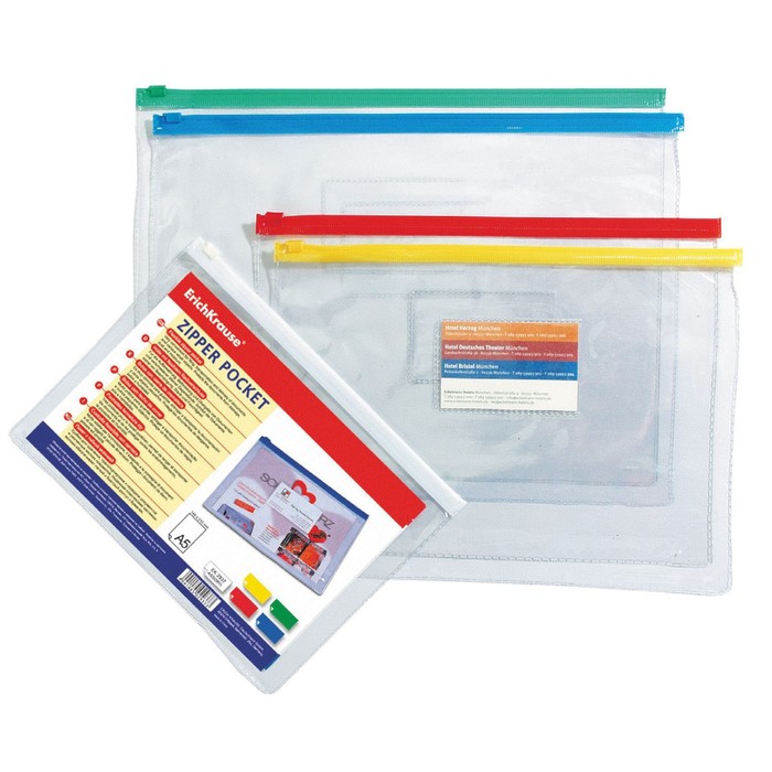 Папка-конверт на ZIP-молнии В6 140 мкм, ErichKrause PVC Zip Pocket, прозрачная микс, до 10
Папка-конверт на ZIP-молнии В6 140 мкм, ErichKrause PVC Zip Pocket, прозрачная микс, до 10