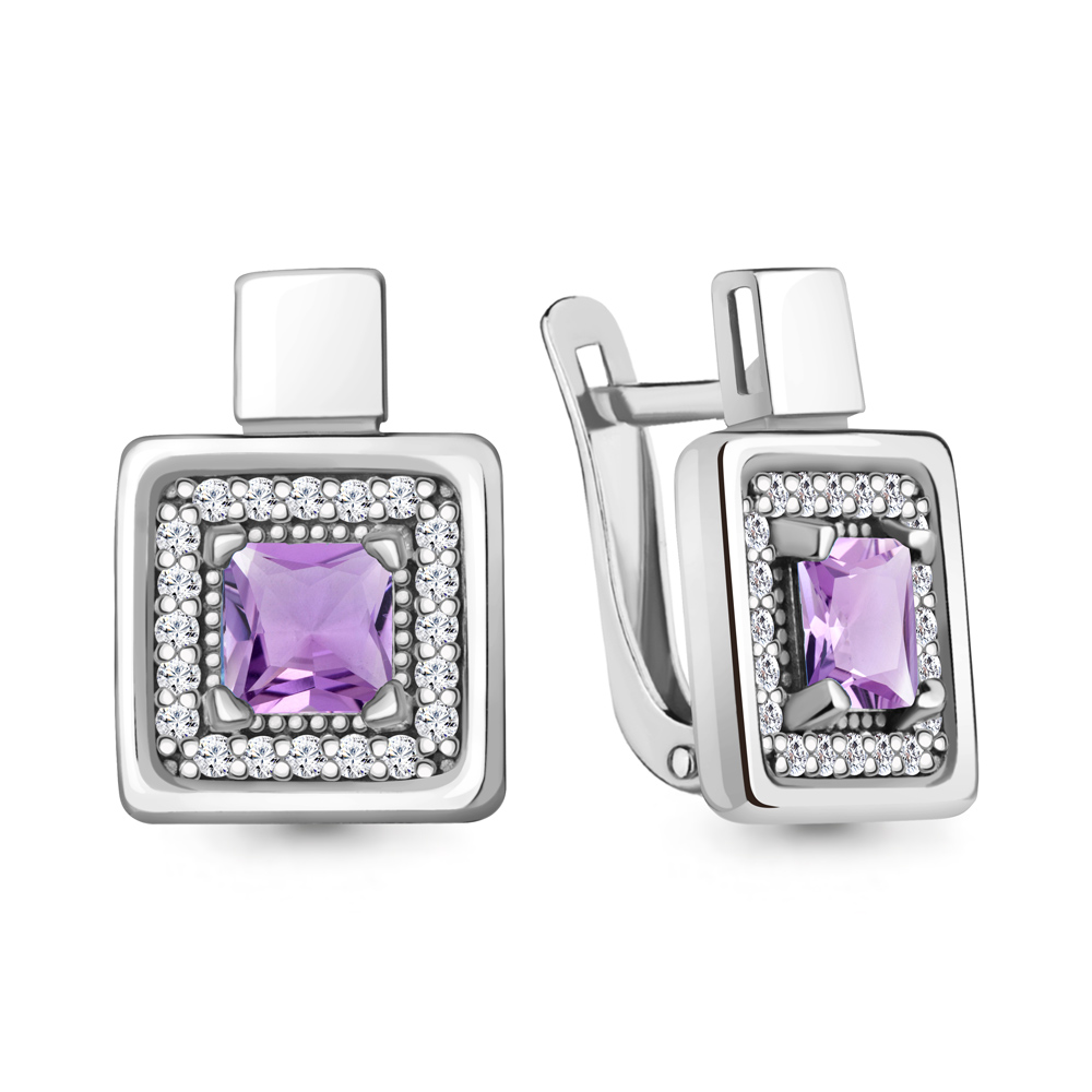 Серьги из серебра с аметистом\фианитом Aquamarine Aquamarine 4788804А_925_р, 4788804А_925_р
Серьги из серебра с аметистом\фианитом Aquamarine Aquamarine 4788804А_925_р, 4788804А_925_р