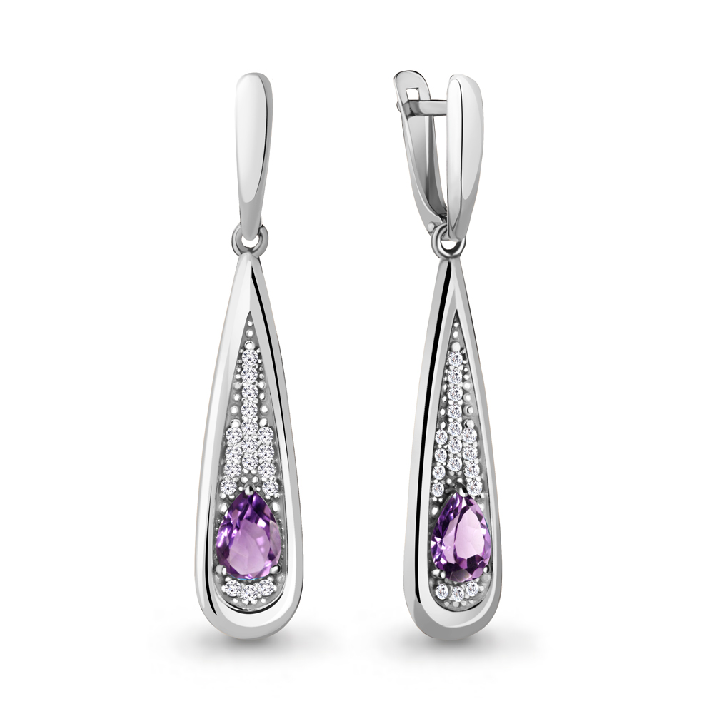 Серьги из серебра с аметистом\фианитом Aquamarine Aquamarine 4783004А_925_р, 4783004А_925_р
Серьги из серебра с аметистом\фианитом Aquamarine Aquamarine 4783004А_925_р, 4783004А_925_р