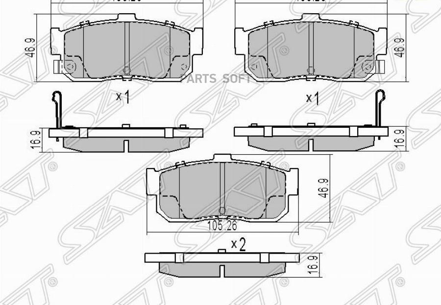Колодки тормозные зад NISSAN BLUEBIRD U14 96-01 CEFIRO 98-02 SUNNY B15 98 SAT STAY060NS021
Колодки тормозные зад NISSAN BLUEBIRD U14 96-01 CEFIRO 98-02 SUNNY B15 98 SAT STAY060NS021