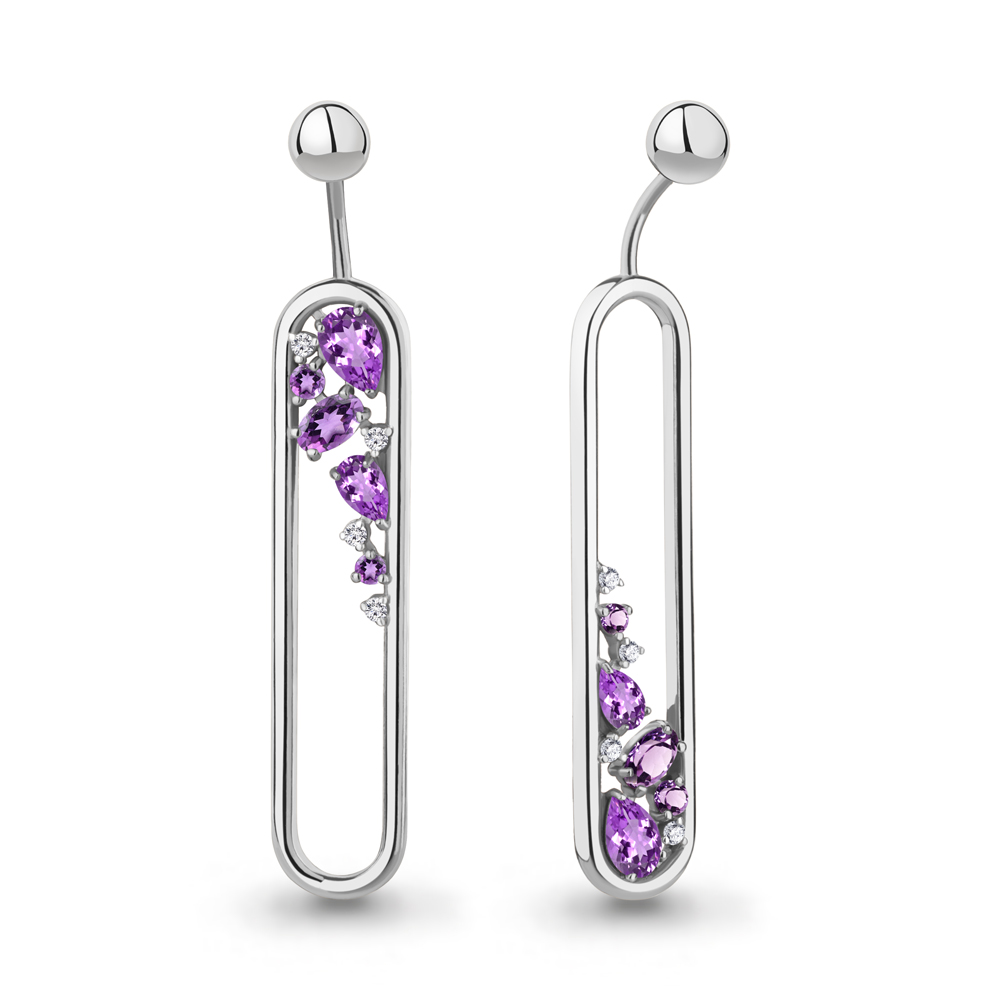 Серьги из серебра с аметистом\фианитом Aquamarine Aquamarine 4778504А_925_р, 4778504А_925_р
Серьги из серебра с аметистом\фианитом Aquamarine Aquamarine 4778504А_925_р, 4778504А_925_р