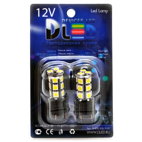 Светодиодная автомобильная лампа P27/7W - T25 - 3157 - 18 SMD 5050 (Комплект 2 лампы.), P27/7W - T25 - 3157 - 18 SMD 5050
Светодиодная автомобильная лампа P27/7W - T25 - 3157 - 18 SMD 5050 (Комплект 2 лампы.), P27/7W - T25 - 3157 - 18 SMD 5050