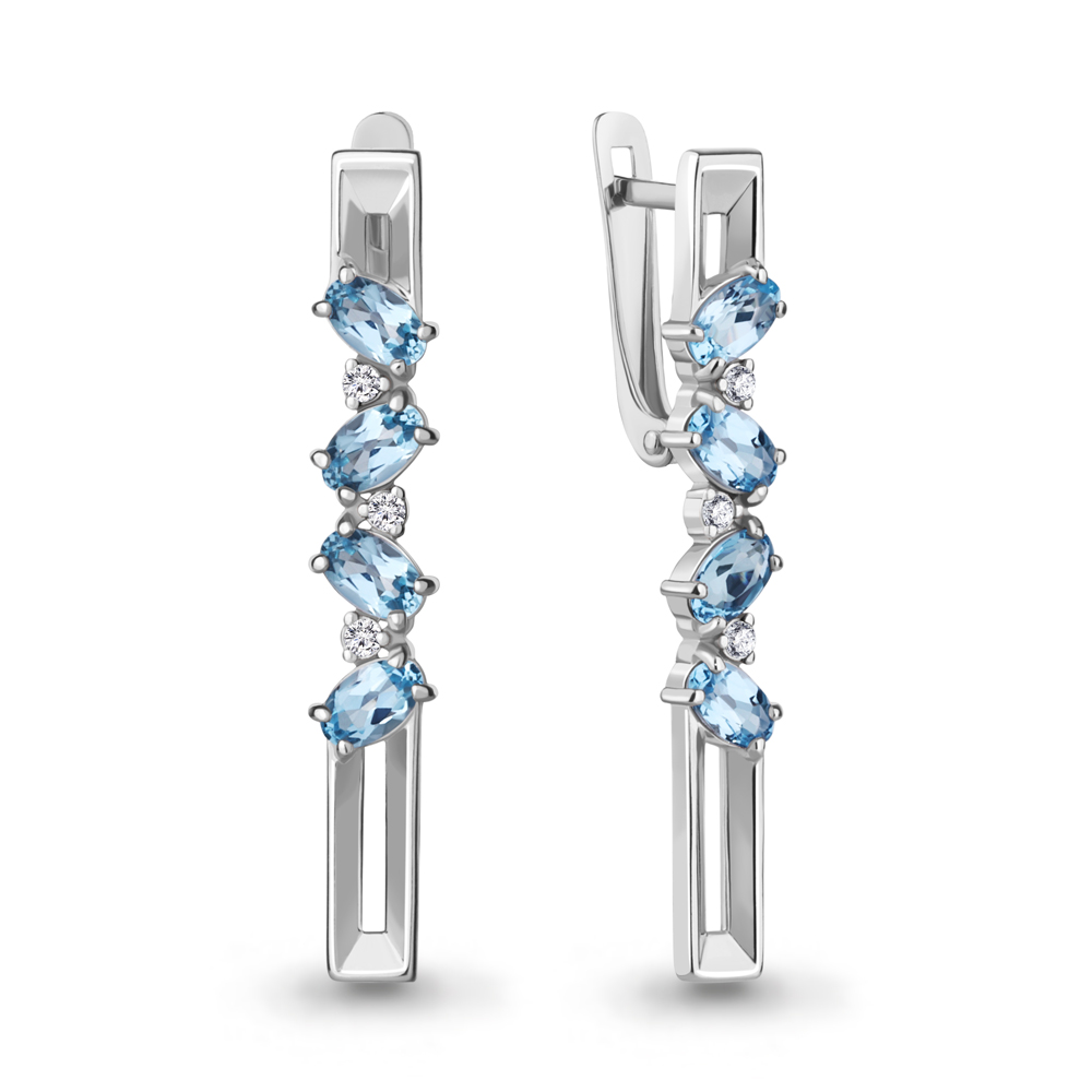 Серьги из серебра с топазом\фианитом Aquamarine Aquamarine 4774005А_925_р, 4774005А_925_р
Серьги из серебра с топазом\фианитом Aquamarine Aquamarine 4774005А_925_р, 4774005А_925_р