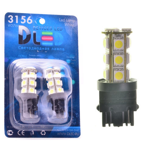 Светодиодная автомобильная лампа P27W - T25 - 3156 - 18 SMD 5050 (Комплект 2 лампы.), P27W - T25 - 3156 - 18 SMD 5050
Светодиодная автомобильная лампа P27W - T25 - 3156 - 18 SMD 5050 (Комплект 2 лампы.), P27W - T25 - 3156 - 18 SMD 5050