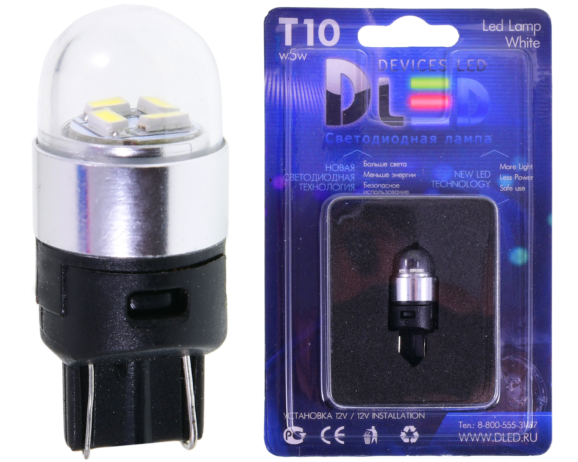 Светодиодная автомобильная лампа DLed T10 - W5W - 4 SMD3014 + Колба (1 шт-лампа.), DLed T10 - W5W - 4 SMD3014 + Колба
Светодиодная автомобильная лампа DLed T10 - W5W - 4 SMD3014 + Колба (1 шт-лампа.), DLed T10 - W5W - 4 SMD3014 + Колба