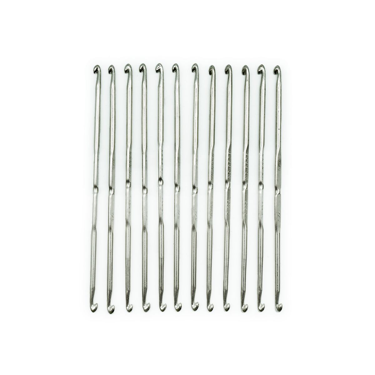 фото 0333-6150 крючок вязальный двусторонний №6/0-7/0, 12 шт., 12 шт айрис