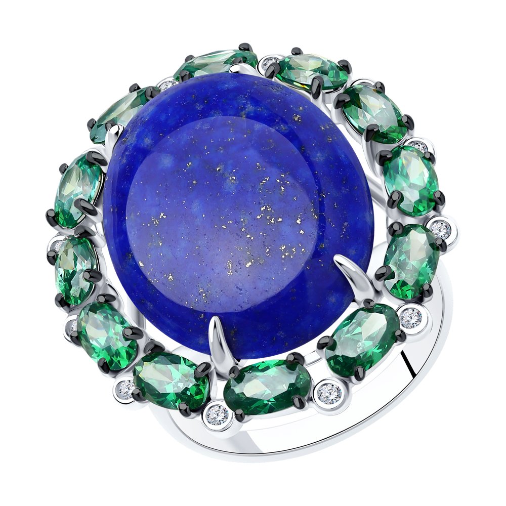 фото Кольцо женское diamant 94-310-00894-1 из серебра, фианит р.19