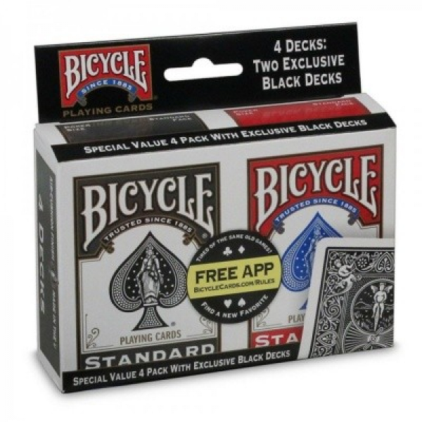 Игральные карты Bicycle Standard (4 колоды, красные/чёрные), Bicycle Standard (4 колоды, красные/чёрные)
Игральные карты Bicycle Standard (4 колоды, красные/чёрные), Bicycle Standard (4 колоды, красные/чёрные)