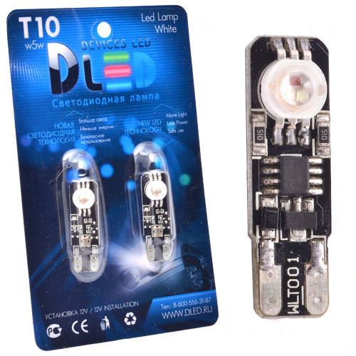 Светодиодная автомобильная лампа T10 - W5W - 2 HP RGB (многоцветная) (Комплект 2 лампы.), T10 - W5W - 2 HP RGB (многоцветная)
Светодиодная автомобильная лампа T10 - W5W - 2 HP RGB (многоцветная) (Комплект 2 лампы.), T10 - W5W - 2 HP RGB (многоцветная)