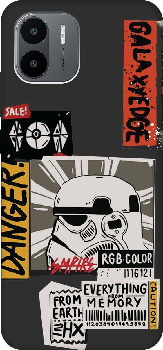 Чехол на Xiaomi Redmi A1 с 3D принтом "Stormtrooper Stickers" черный, Черный;белый, 159273
Чехол на Xiaomi Redmi A1 с 3D принтом "Stormtrooper Stickers" черный, Черный;белый, 159273