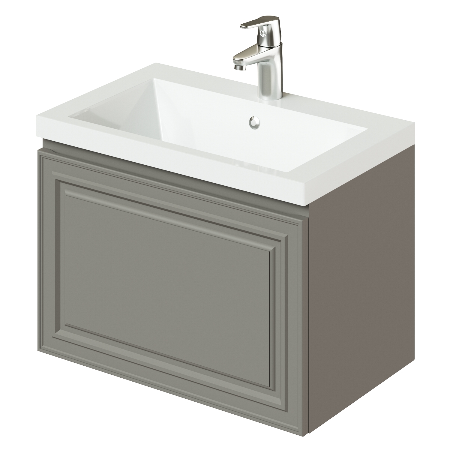 фото Тумба с раковиной подвесная итана verona 60 597х376х400