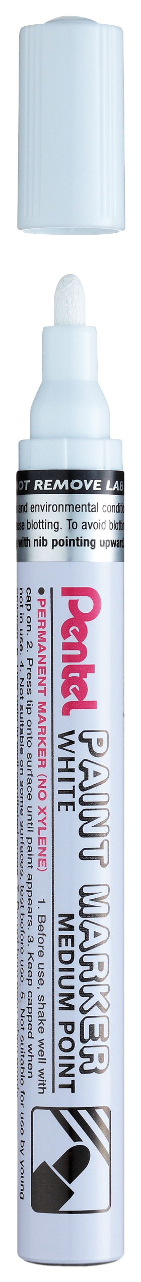 Маркер перманентный Pentel Paint PEN-MMP10-W 4,5 мм с круглым наконечником белый
Маркер перманентный Pentel Paint PEN-MMP10-W 4,5 мм с круглым наконечником белый