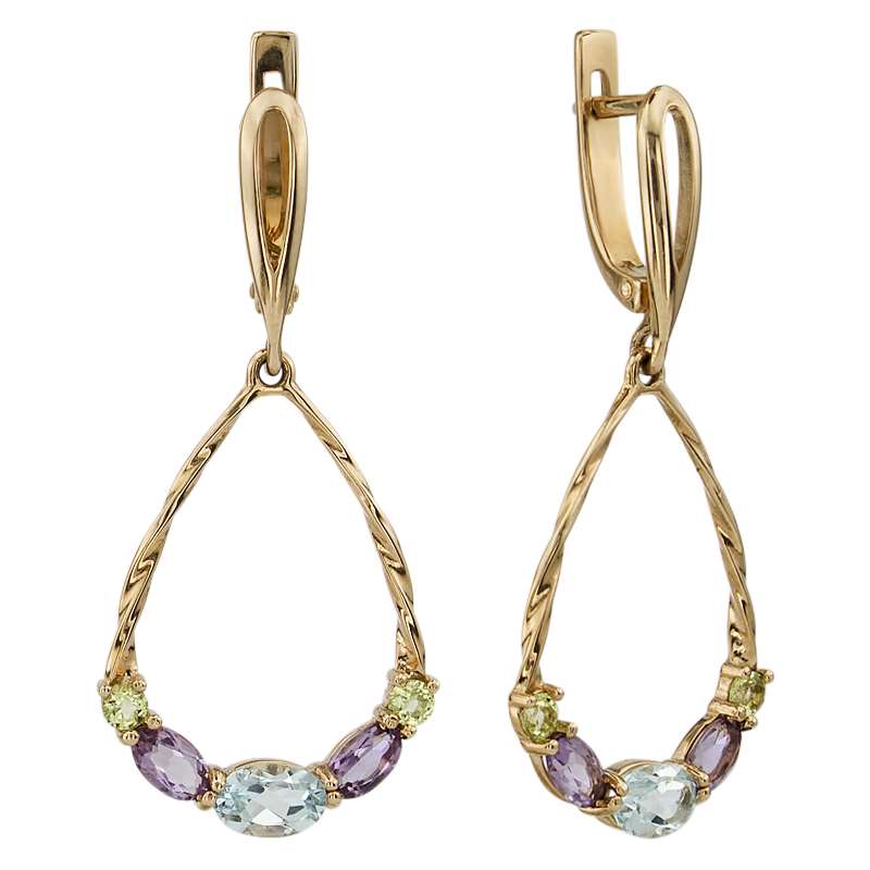 Серьги из красного золота с хризолитом, аметистом, топазом ALORIS Серьги 1109АТХ, Серьги 1109АТХ
Серьги из красного золота с хризолитом, аметистом, топазом ALORIS Серьги 1109АТХ, Серьги 1109АТХ