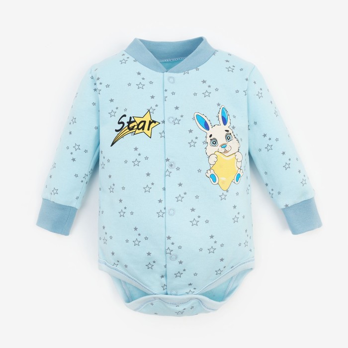 Боди для девочки Si baby Заяц, цвет голубой, рост 74 см, 93