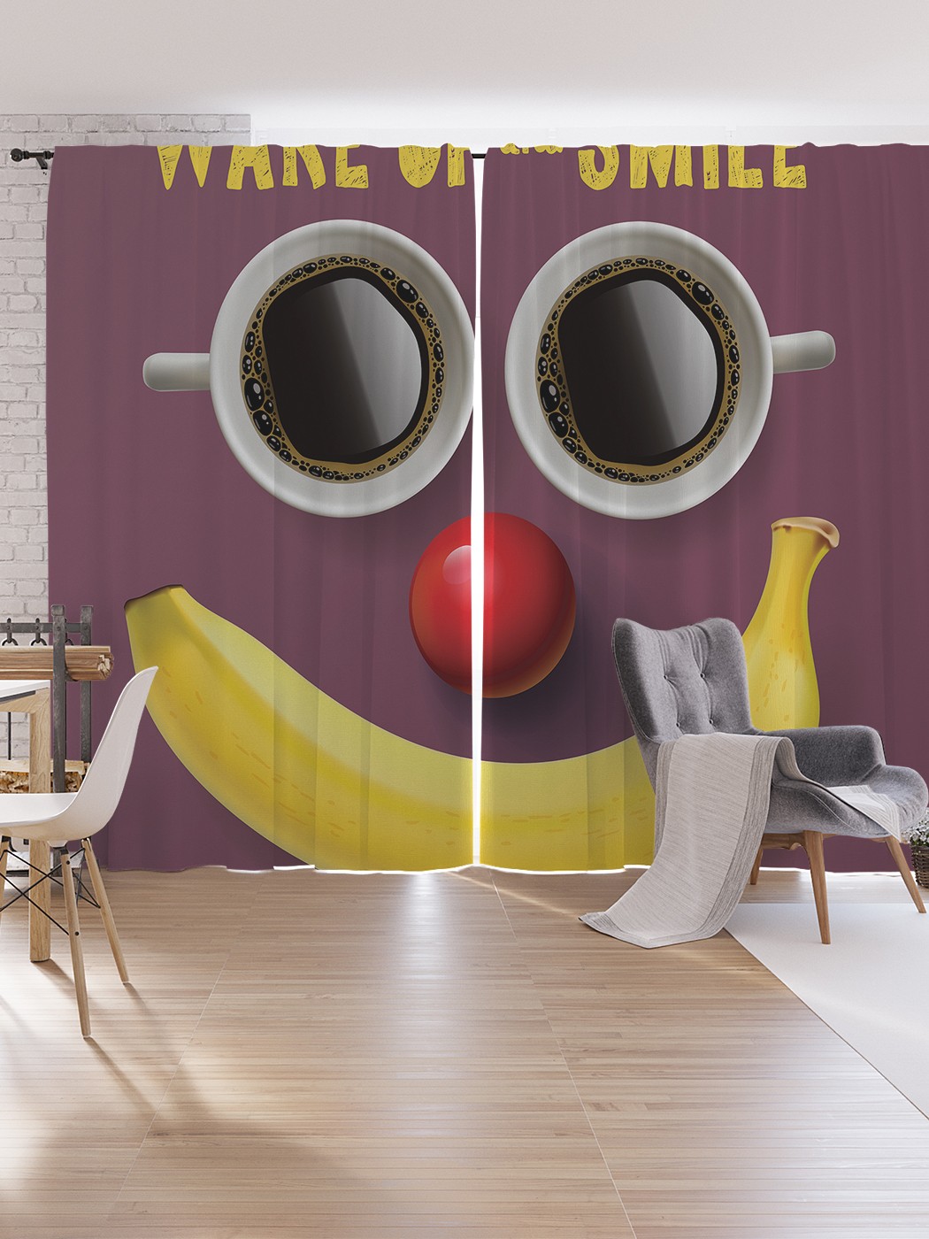 Шторы под лён JoyArty "Проснись и улыбнись", серия Oxford DeLux, 340х265 см, Проснись и улыбнись 
Шторы под лён JoyArty "Проснись и улыбнись", серия Oxford DeLux, 340х265 см, Проснись и улыбнись