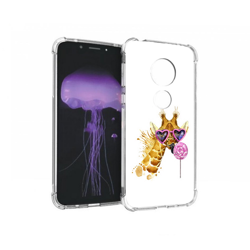 Чехол MyPads Tocco для Motorola Moto G7 акварельный жираф (PT123662.354.217), Прозрачный, Tocco 
Чехол MyPads Tocco для Motorola Moto G7 акварельный жираф (PT123662.354.217), Прозрачный, Tocco