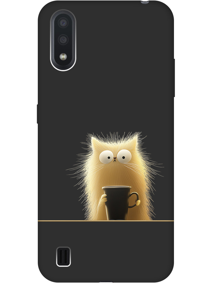 Силиконовый чехол на Samsung Galaxy A01 с принтом "Котик с кружкой" матовый черный, Золотистый;белый;черный, 722444412
Силиконовый чехол на Samsung Galaxy A01 с принтом "Котик с кружкой" матовый черный, Золотистый;белый;черный, 722444412