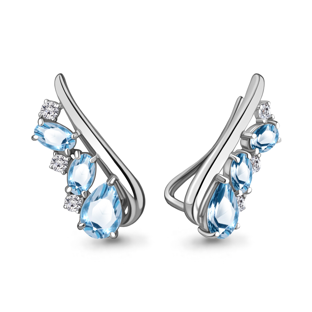 Серьги из серебра с топазом\фианитом Aquamarine Aquamarine 4770405А_925_р, 4770405А_925_р
Серьги из серебра с топазом\фианитом Aquamarine Aquamarine 4770405А_925_р, 4770405А_925_р