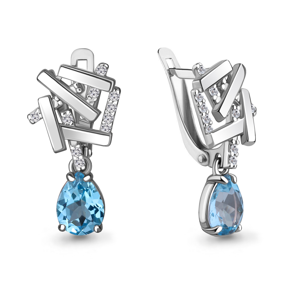 Серьги из серебра с топазом\фианитом Aquamarine Aquamarine 4768405А_925_р, 4768405А_925_р
Серьги из серебра с топазом\фианитом Aquamarine Aquamarine 4768405А_925_р, 4768405А_925_р