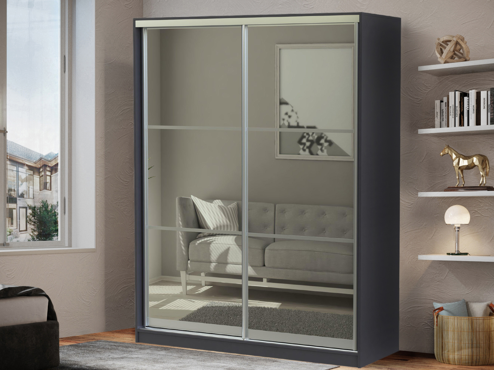 Шкаф-Купе QualisMebel Эмили 1400х700х2400, Черный, Эмили
Шкаф-Купе QualisMebel Эмили 1400х700х2400, Черный, Эмили