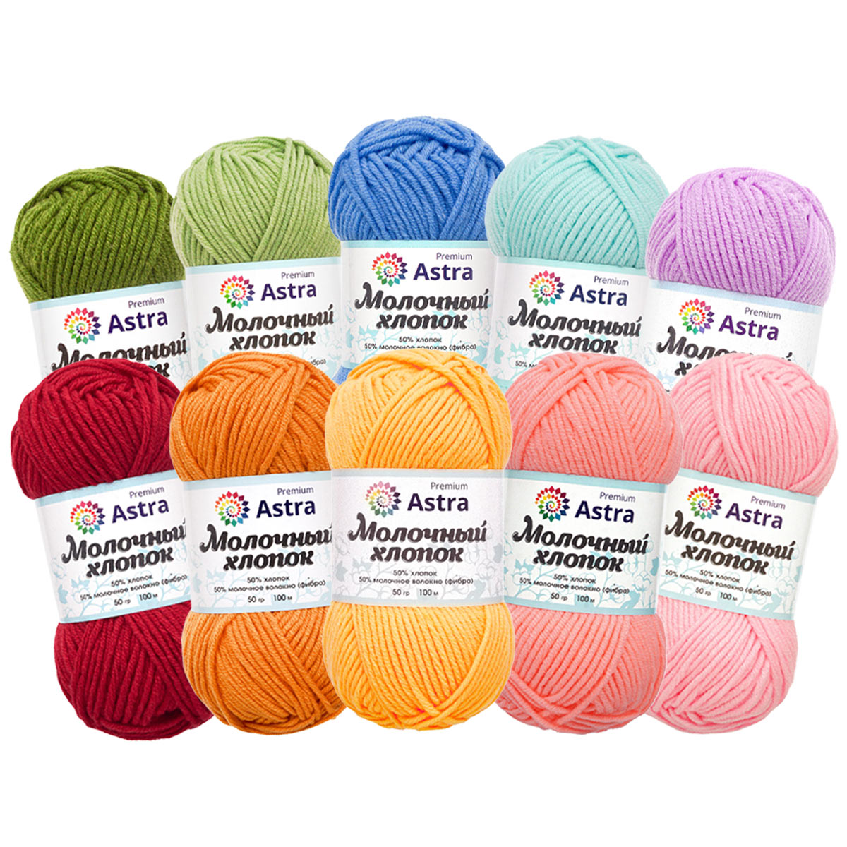 Пряжа Astra Premium Молочный хлопок (Milk Cotton) асс №1 10 цв по 50гр 100м (+/-5%), Розовый
Пряжа Astra Premium Молочный хлопок (Milk Cotton) асс №1 10 цв по 50гр 100м (+/-5%), Розовый