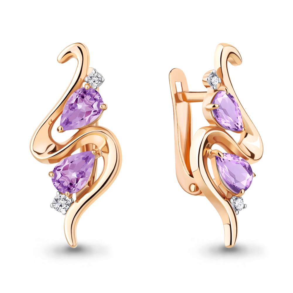 Серьги из серебра с аметистом\фианитом Aquamarine Aquamarine 4765904А_925_з, 4765904А_925_з
Серьги из серебра с аметистом\фианитом Aquamarine Aquamarine 4765904А_925_з, 4765904А_925_з