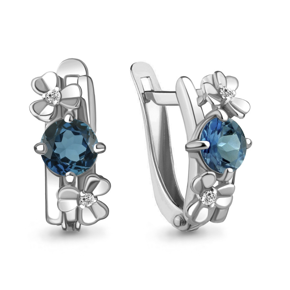 Серьги из серебра с топазом\фианитом Aquamarine Aquamarine 4765108А_925_р, 4765108А_925_р
Серьги из серебра с топазом\фианитом Aquamarine Aquamarine 4765108А_925_р, 4765108А_925_р