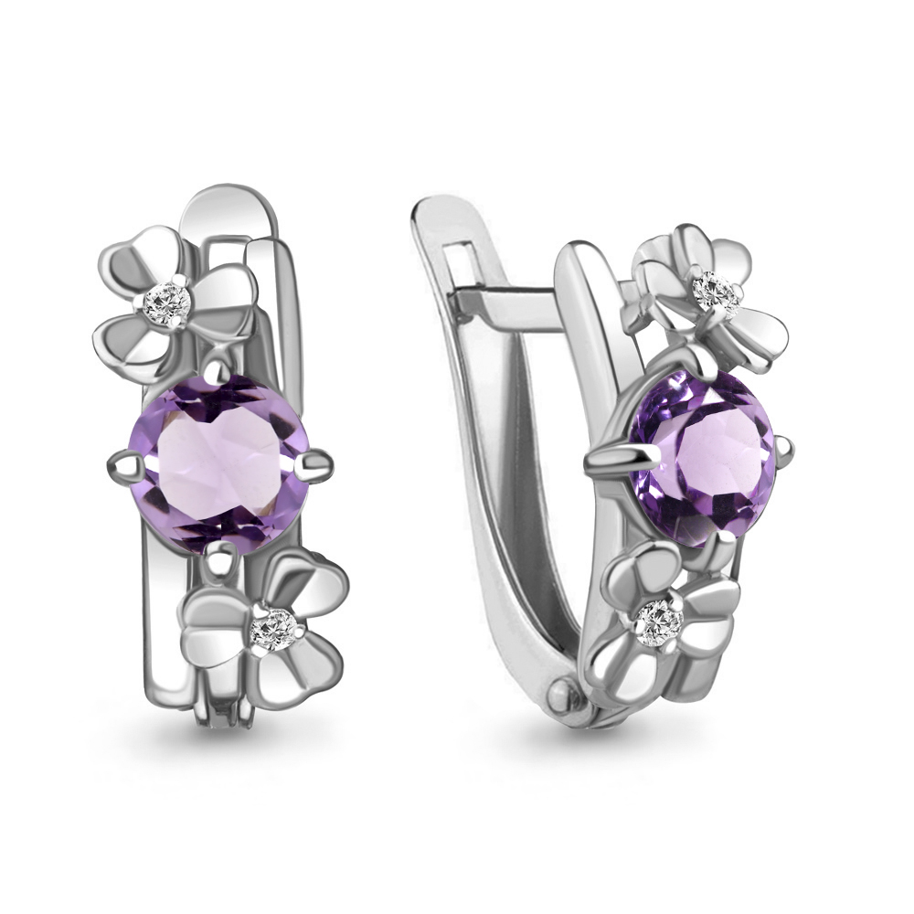Серьги из серебра с аметистом\фианитом Aquamarine Aquamarine 4765104А_925_р, 4765104А_925_р
Серьги из серебра с аметистом\фианитом Aquamarine Aquamarine 4765104А_925_р, 4765104А_925_р