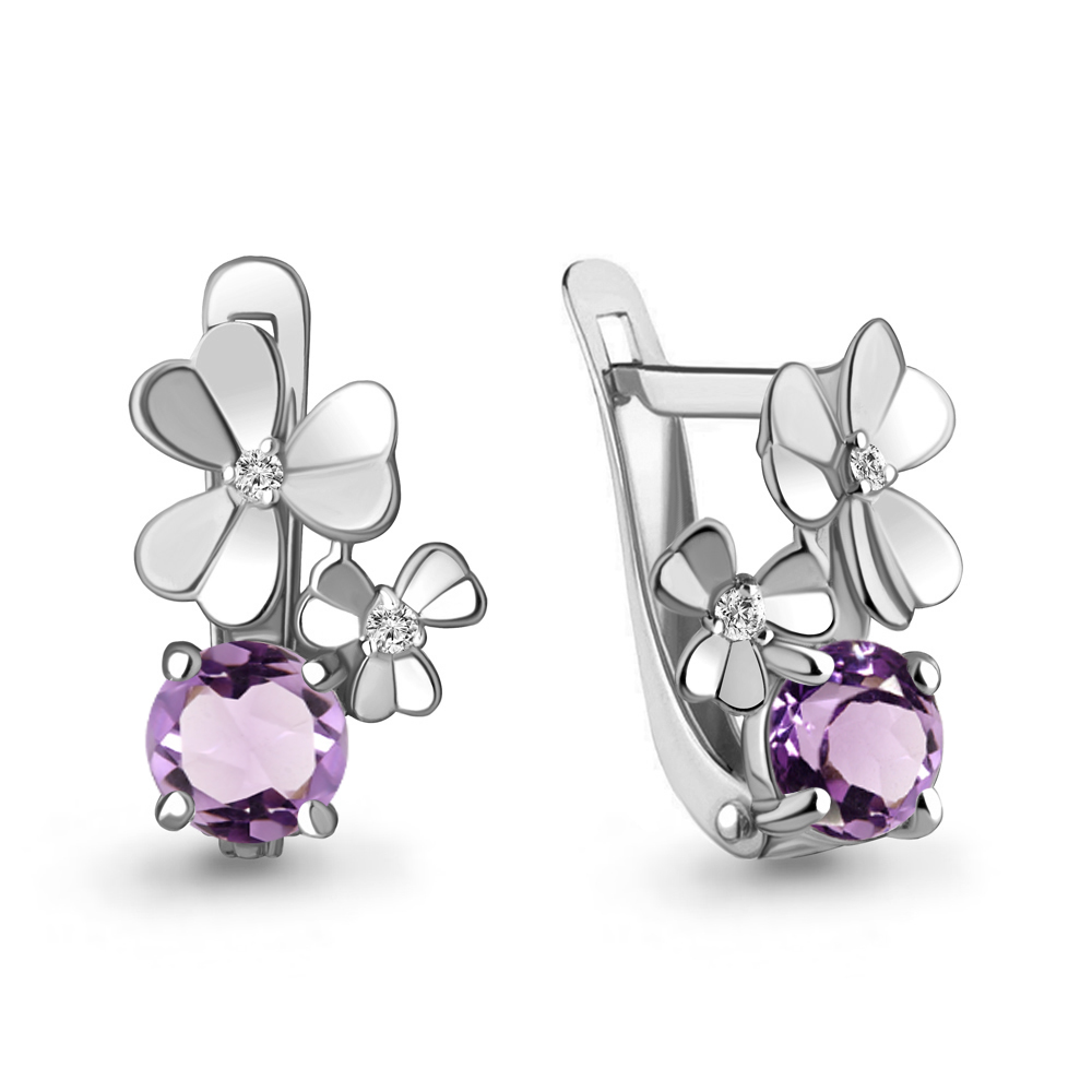 Серьги из серебра с аметистом\фианитом Aquamarine Aquamarine 4765004А_925_р, 4765004А_925_р
Серьги из серебра с аметистом\фианитом Aquamarine Aquamarine 4765004А_925_р, 4765004А_925_р