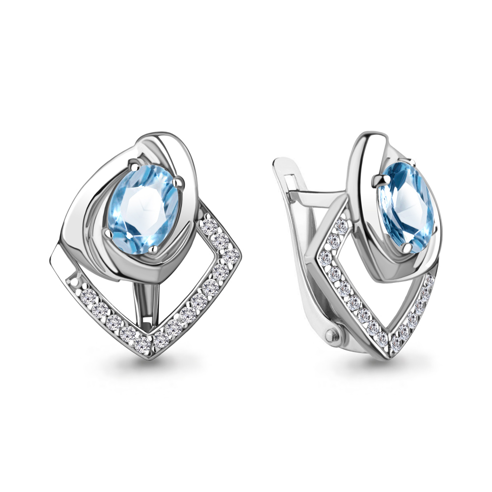 Серьги из серебра с топазом\фианитом Aquamarine Aquamarine 4764205А_925_р, 4764205А_925_р
Серьги из серебра с топазом\фианитом Aquamarine Aquamarine 4764205А_925_р, 4764205А_925_р