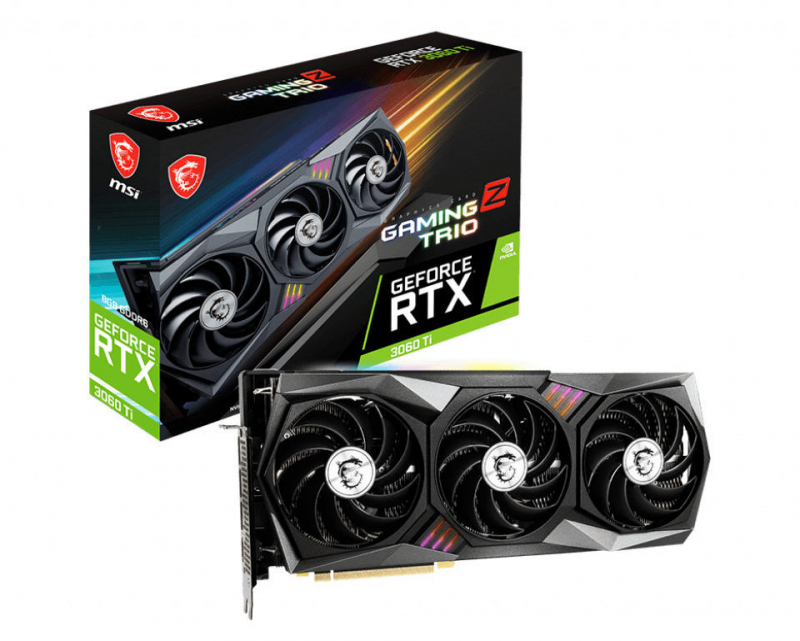 Видеокарта MSI NVIDIA GeForce RTX 3060 Ti 8 ГБ (RTX3060TI GAM ZTRIO8G LHR), GAMING Z TRIO LHR
Видеокарта MSI NVIDIA GeForce RTX 3060 Ti 8 ГБ (RTX3060TI GAM ZTRIO8G LHR), GAMING Z TRIO LHR