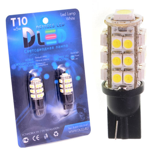 Светодиодная автомобильная лампа T10 - W5W - 25 SMD 3528 (Комплект 2 лампы.), T10 - W5W - 25 SMD 3528
Светодиодная автомобильная лампа T10 - W5W - 25 SMD 3528 (Комплект 2 лампы.), T10 - W5W - 25 SMD 3528