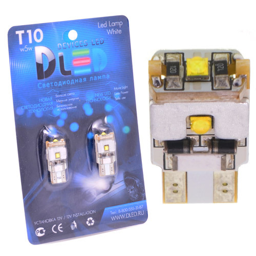 Светодиодная автомобильная лампа T10 - W5W - 3 CREE 9W ( с обманкой) (Комплект 2 лампы.), T10 - W5W - 3 CREE 9W ( с обманкой)
Светодиодная автомобильная лампа T10 - W5W - 3 CREE 9W ( с обманкой) (Комплект 2 лампы.), T10 - W5W - 3 CREE 9W ( с обманкой)