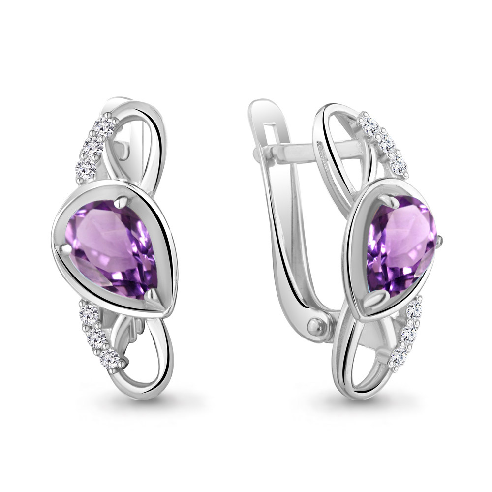 Серьги из серебра с аметистом\фианитом Aquamarine Aquamarine 4758904А_925_р, 4758904А_925_р
Серьги из серебра с аметистом\фианитом Aquamarine Aquamarine 4758904А_925_р, 4758904А_925_р
